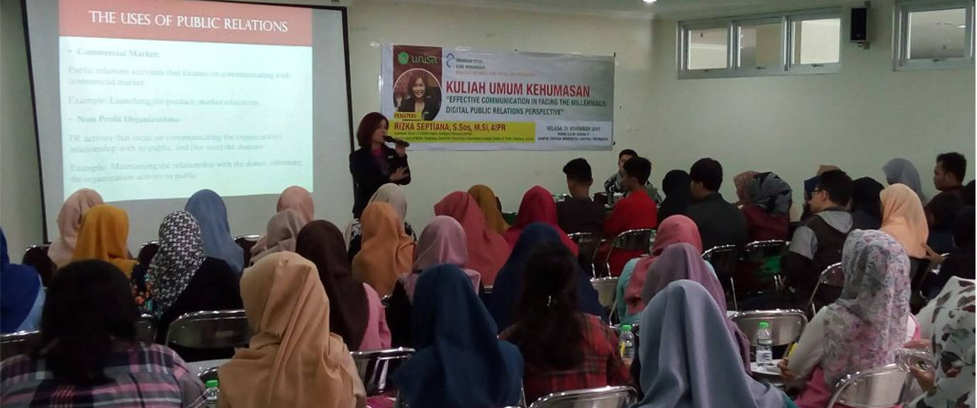 Ilmu Komunikasi UNISA Kerjasama Dengan LSPR Jakarta Adakan Kuliah Umum